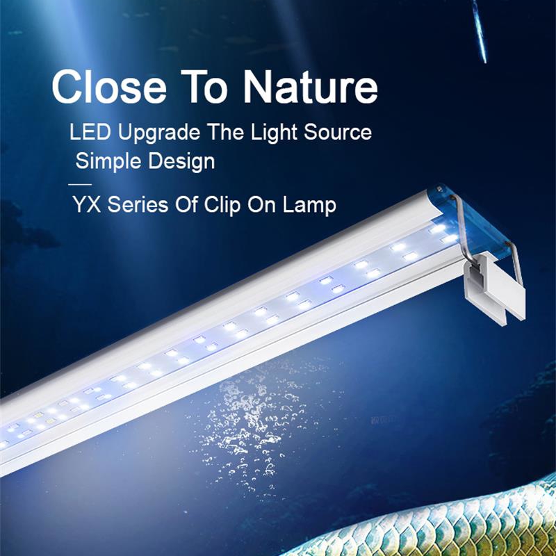 Aquarium Fish Photography - โคมไฟแบบคลิปหนีบกันน้ำขยายได้สำหรับตู้ปลาไฟ LED แบบบางเฉียบ