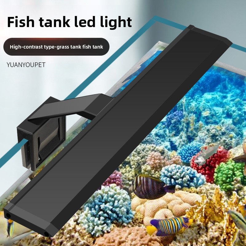 Aquarium Fish Photography - ไฟ LED สำหรับตู้ปลาแบบมืออาชีพ - ความสว่างสูงสำหรับตู้ปลาน้ำจืด, โคมไฟแบบหนีบพร้อมฝาครอบกันน้ำ,