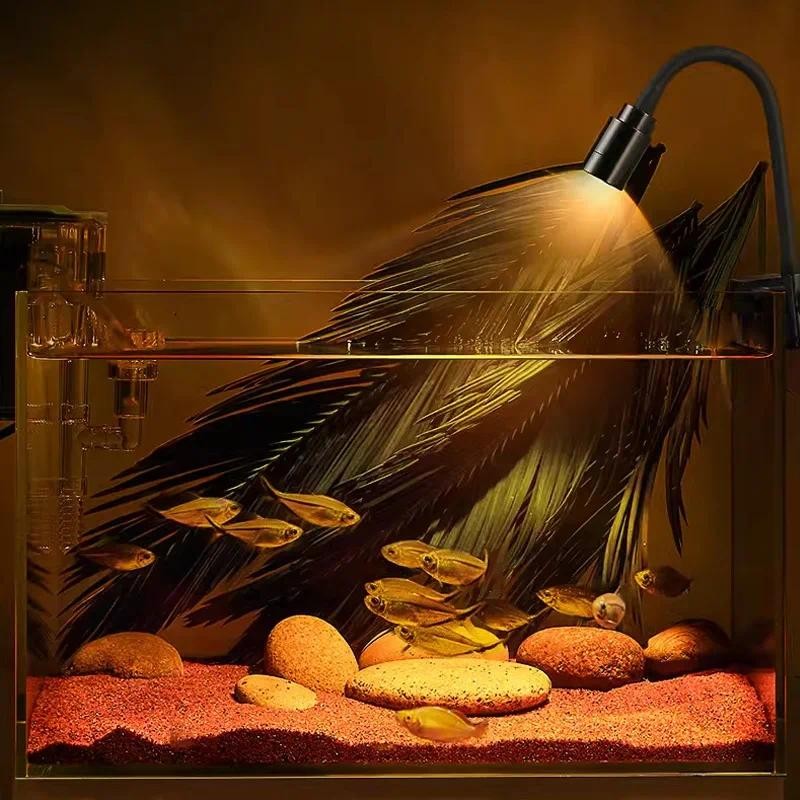 Aquarium Fish Photography - ไฟ LED สำหรับตู้ปลาแบบหนีบ กันน้ำ 3W สำหรับปลูกพืชน้ำ