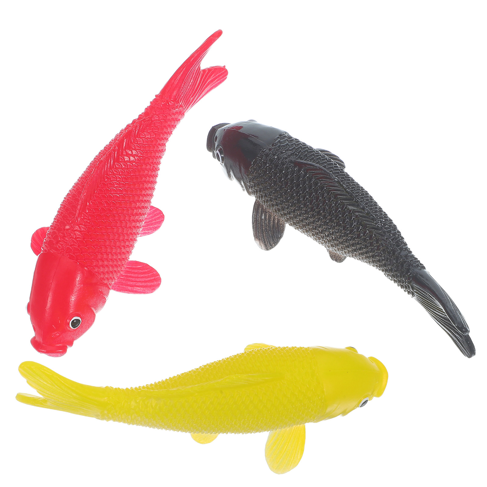 Fish Aquarium Home - ของเล่นปลาประดิษฐ์ 3 ชิ้น รูปปลาพลาสติกเหมือนจริง ของตกแต่งตู้ปลา ปลาทอง