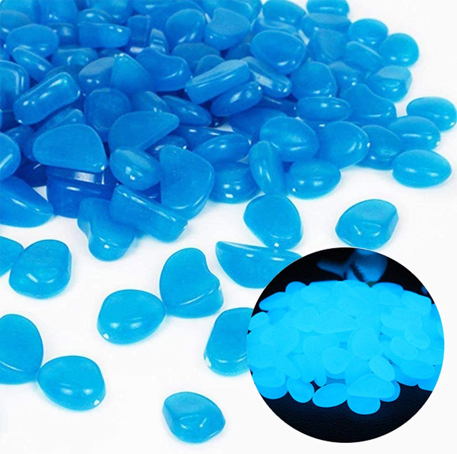 Aquarium Fish Photography - ถังปลา Rocks Glow Blue Pebbles สําหรับ