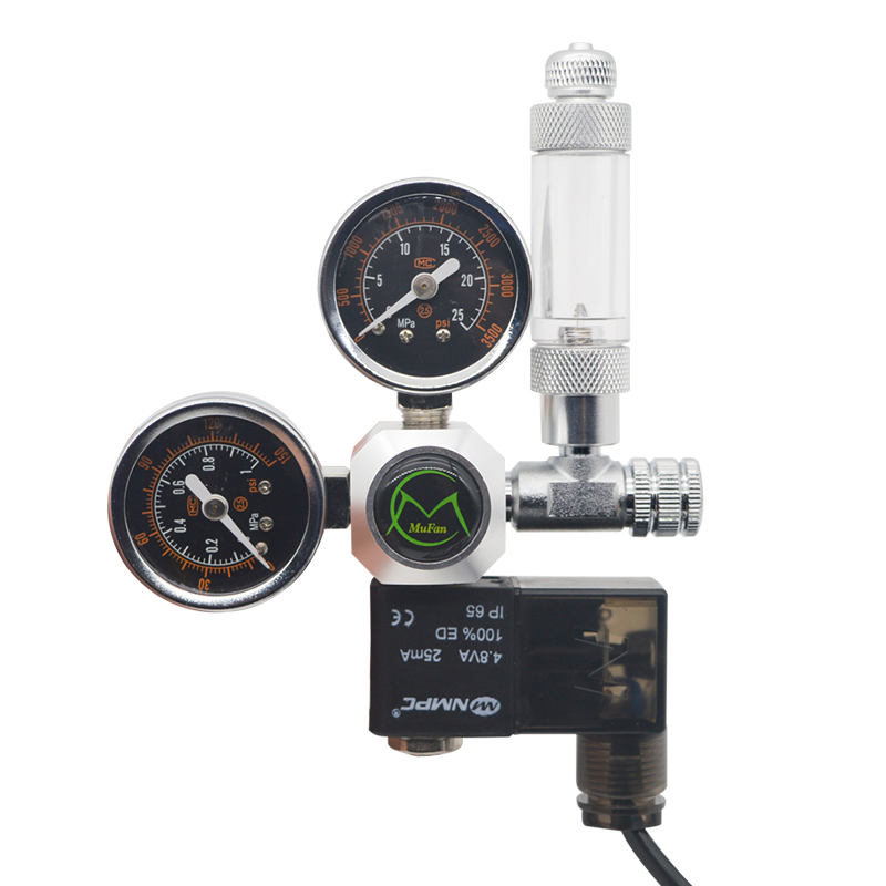 Aquarium Fish Photography - Aquarium CO2 Regulator Magnetic Solenoid วาล์วตรวจสอบถังปลาพืชอุปกรณ์เสริม