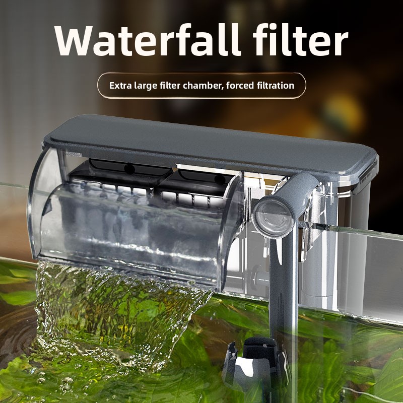 Aquarium Fish Freshwater - SBO ตู้ปลาติดผนังพร้อมระบบกรองสามในหนึ่งเดียว เครื่องเติมออกซิเจนแบบเงียบ ความจุขนาดใหญ่ พร้อมระบบหมุนเวียนน้ำและไส้กรองสำลีสำหรับปลาต้นน้ำ