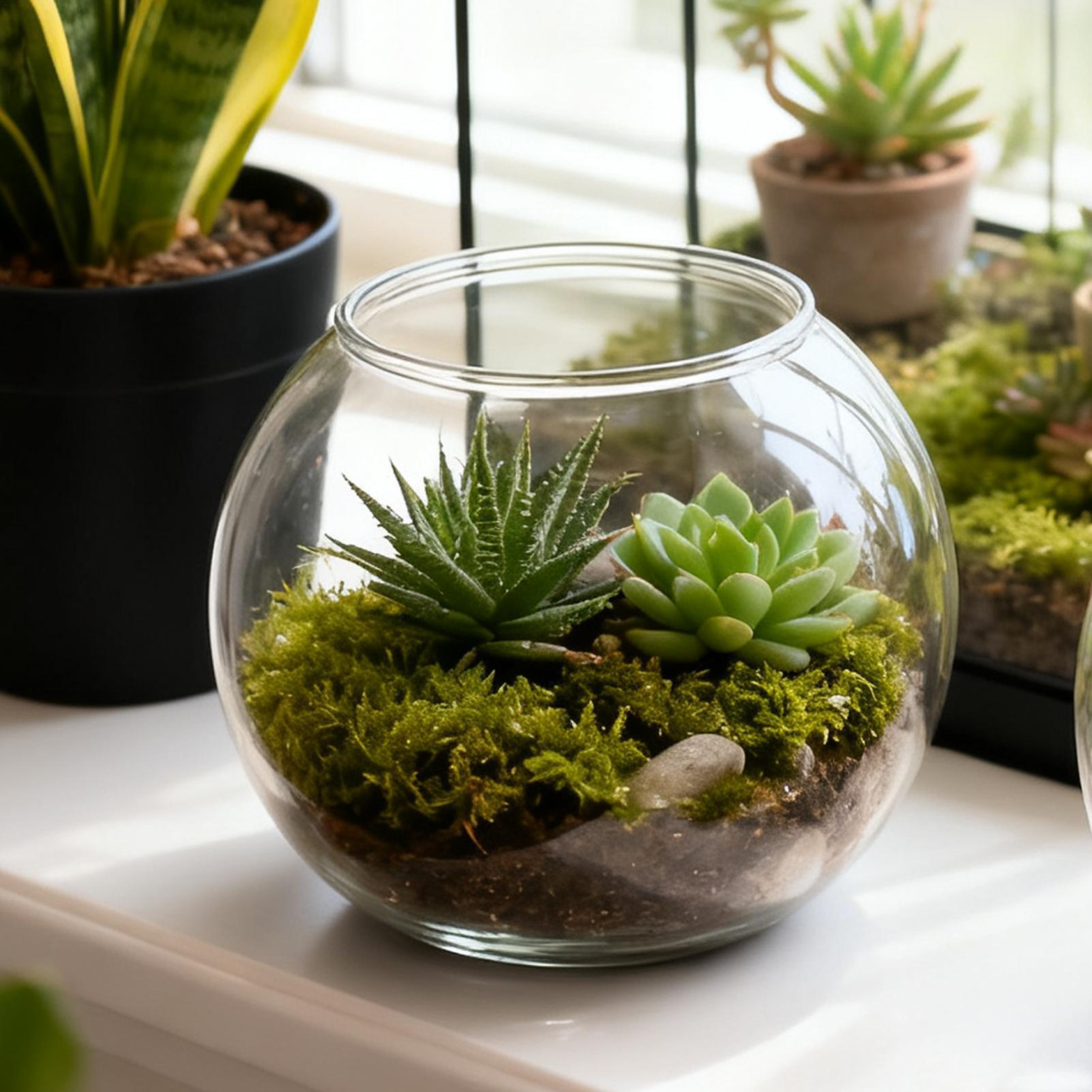 Aquarium Fish In Bowl - อุปกรณ์ตกแต่งตู้ปลาแบบประหยัดพื้นที่ บับเบิ้ลโบวล์ สำหรับตกแต่งโต๊ะกลาง งานปาร์ตี้ ตกแต่งบ้าน งานอีเว้นท์ในร่ม
