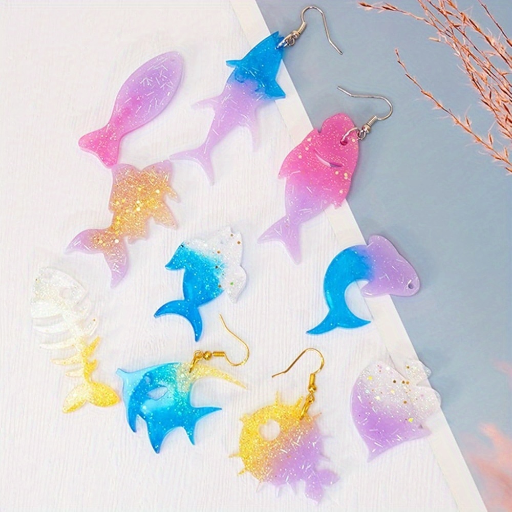 ชุดแม่พิมพ์ต่างหูและจี้ธีมมหาส - Aquarium Fish Marine บทวิจารณ์และราคา