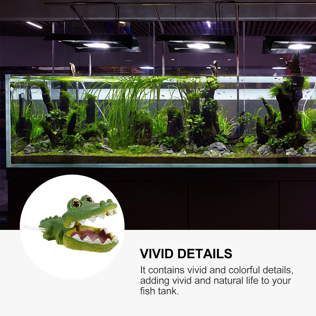 ของตกแต่งตู้ปลาแบบสร้างสรรค์ ร - Aquarium Fish Alligator บทวิจารณ์และราคา