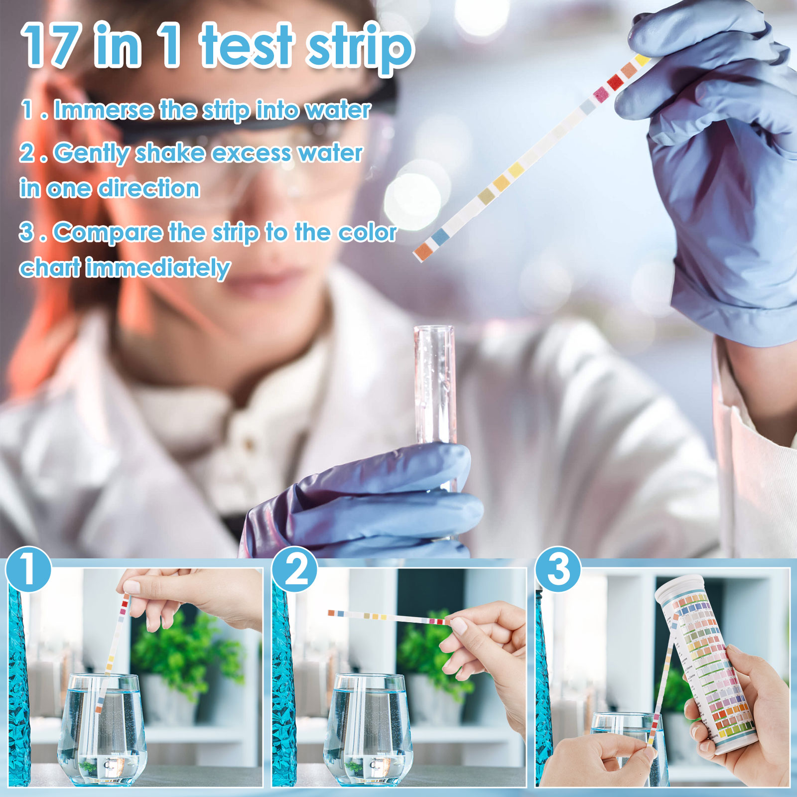 5-17 in 1 Aquarium Test Strips - Aquarium Fish Freshwater บทวิจารณ์และราคา