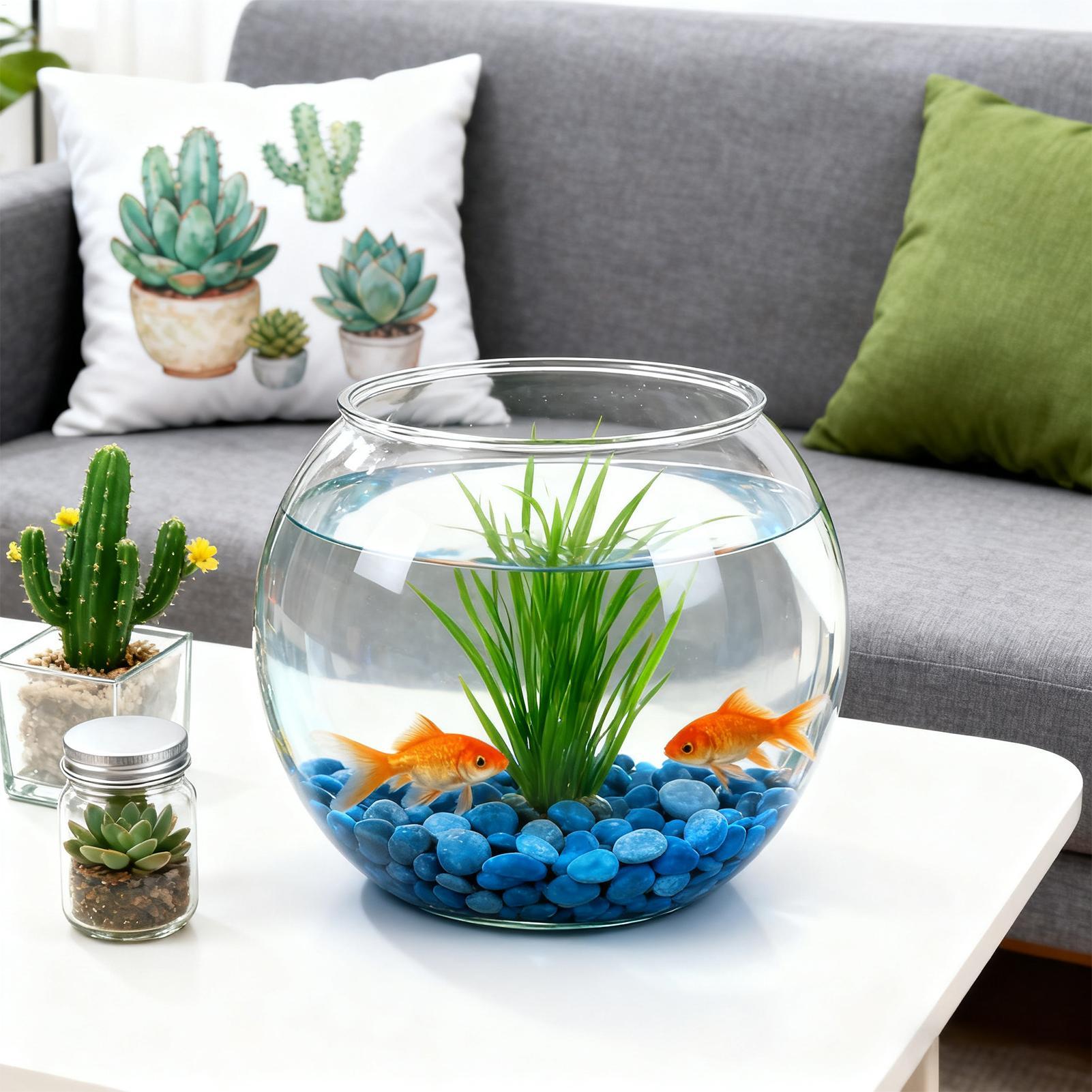 อุปกรณ์ตกแต่งตู้ปลาแบบประหยัดพ - Aquarium Fish In Bowl บทวิจารณ์และราคา