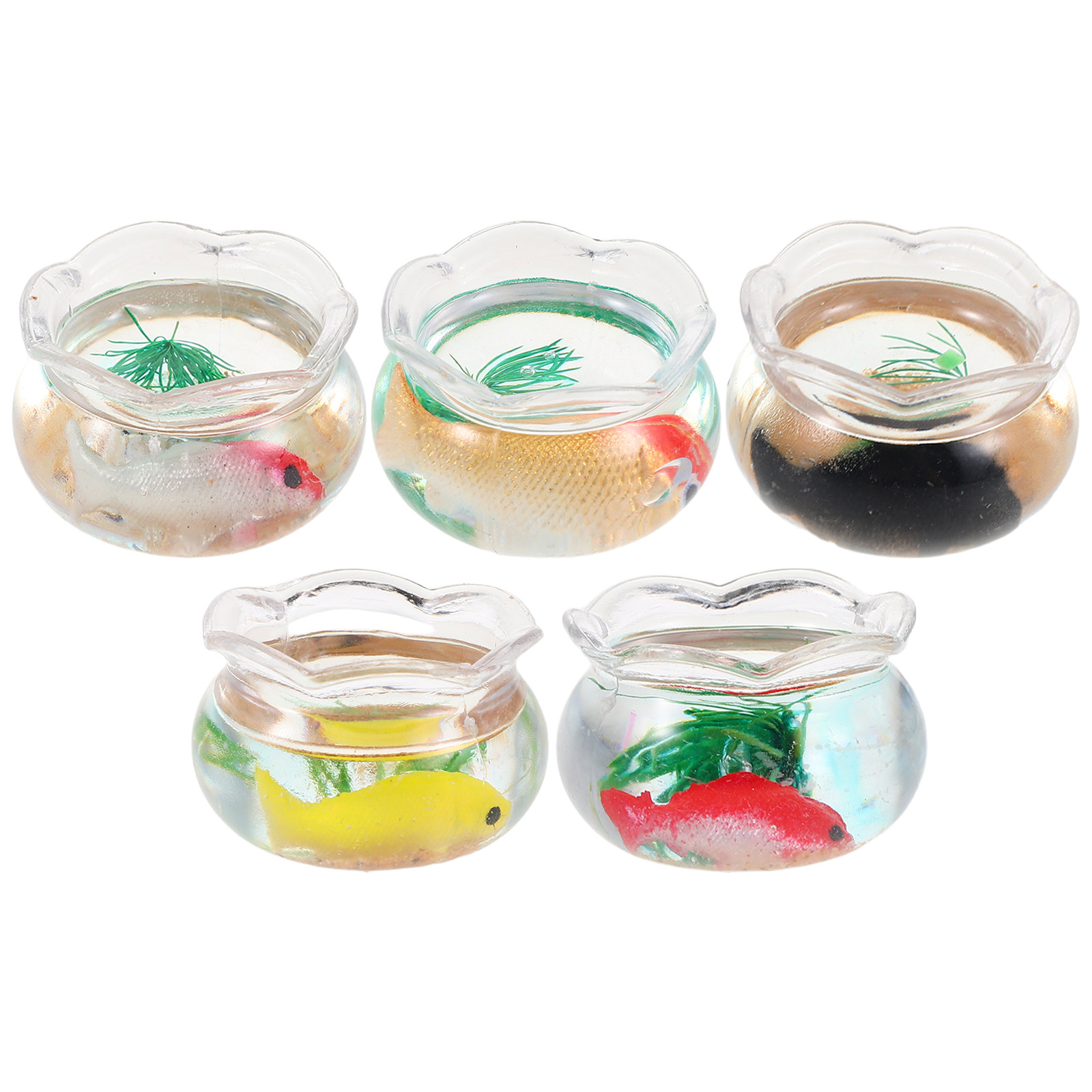 ตู้ปลาขนาดเล็กทรงกลม 5 ชิ้น สำ - Aquarium Fish Bowl บทวิจารณ์และราคา